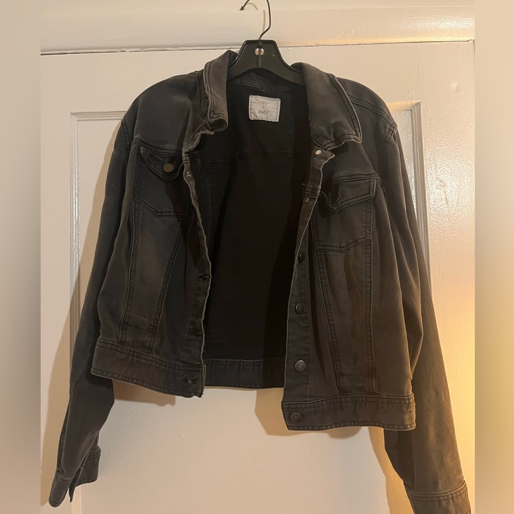 Ivy & Main Charcoal Denim Jacket